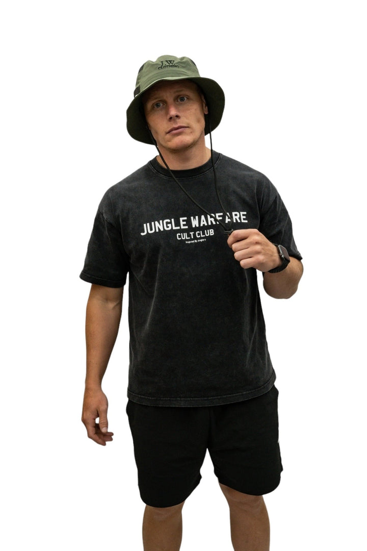 CULT CLUB. Acid Wash T-shirt - Jungle warfare clothing ™